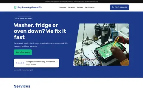 Bay Area Appliance Fix Standard sample