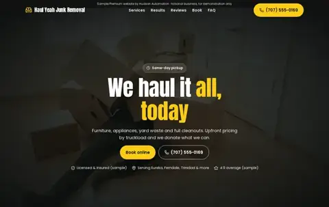 Haul Yeah Junk Removal Premium sample
