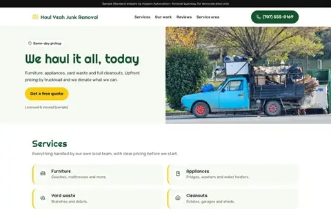 Haul Yeah Junk Removal Standard sample