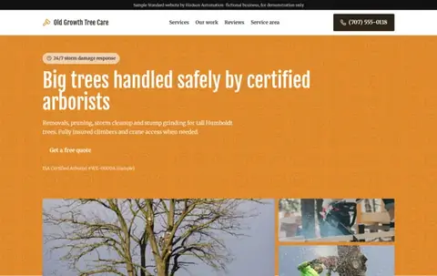 Old Growth Tree Care Standard sample